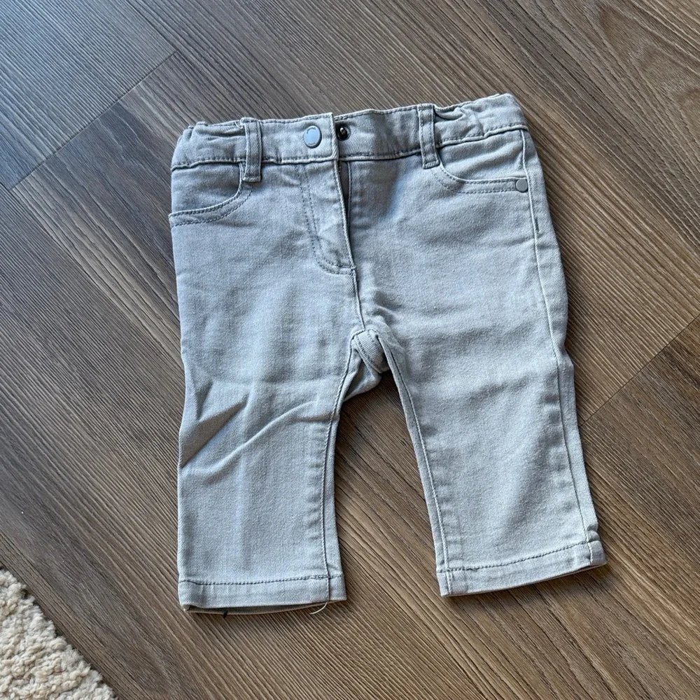 Jacadi baby grey denim jeans - 6 months